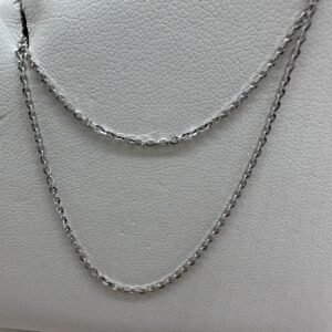 Girocollo oro bianco 18 kt diamantata