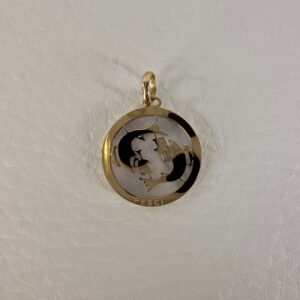 Segno zodiacale oro 18 kt e madreperla